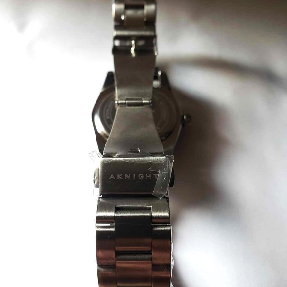 New AKNIGHT Watch Orange Dial Analog Quartz  Stainless Steel Waterproof … - Picture 7 of 9